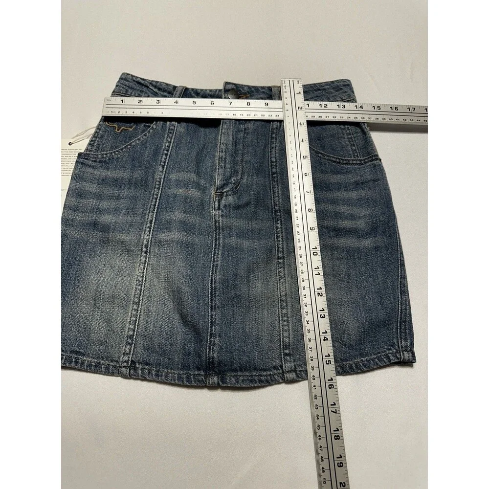 Kimes Ranch Lancey Denim Skirt Indigo Western Cowgirl Casual NWT New